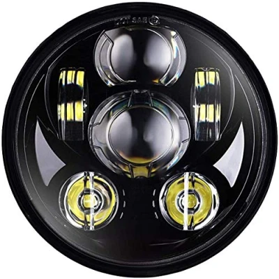 Image of Hokuotolite 5 3/4&#039;&#039; 5.75&#039;&#039; LED Headlight Compatible with Harley Davidson Motorcycle Sportster 883 Iron Dyna Street Bob Nightster Night Rod SEALIGHT Headlamp Projector Driving Light,Black