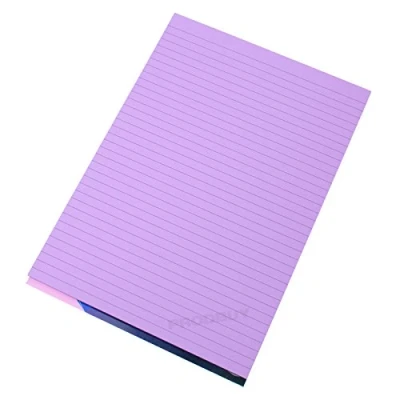 Image of [Pack of 3] Visual Memory Aid A4 Lilac 100 Page Paper Notepad Refill Memo Lined Writing Pads