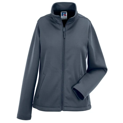 Image of Russell Athletic Womens/Ladies Smart Soft Shell Jacket (Convoy Grey) Dark Grey Size Small