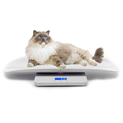 Image of Digital Pet Scale, with 3 Weighing Modes(kg/oz/lb), Max 220 lbs, Capacity Precision up to 0.02lbs, White, Suitable for Infant,Puppies, Mom,Pregnant Cats and Small Dogs
