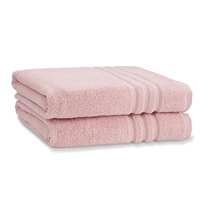 Image of Catherine Lansfield Zero Twist Soft &amp; Absorbent Cotton Bath Sheet Pair Cream