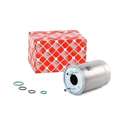 Image of 164006435R, 164009384R, 7701478821, 7701479305, 8201046788 Fuel Filter FEBI BILSTEIN 48554 In Line with gaskets RENAULT: MEGANE 3