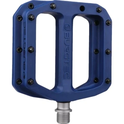 Image of Burgtec MK4 Composite Flat MTB Pedals Blue / Lightweight Nylon Fibreglass Mountain Biking Bike Trail Off Road Pin Dirt Jump Enduro Cycling Cycle Downhill Sticky Grip Riding Ride Platform Part 9/16