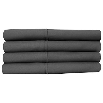 Image of Twin XL Size Bed Sheets 4 Piece 1500 Supreme Collection Fine Brushed Microfiber Deep Pocket X Large Sheet Set Bedding 1 EXTRA PILLOW CASES, GREAT VALUE, XL, Gray