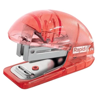 Image of Esselte Rapid Mini Stapler, Top Loading, 10 Sheet Capacity, Integrated Staple Remover, Small, Home, Office, School Use, Staples Included, Colour&#039;Breeze Range, Coral 5001531