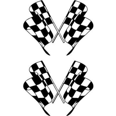 Image of Chequered Flags Rally Motorsport Stock Car Stickers LSCH6