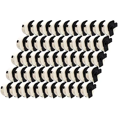 Image of 50 x DK11201 29mm 90mm White Standard Address Labels (400 per Roll) Compatible with Brother QL 500 550 570 700 710W 720NW 800 810W 820NWB 1050 1100 1110NWB
