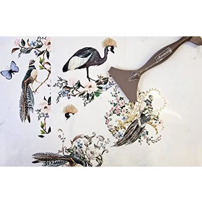 Image of Prima Redesign Rare Birds 6 inX12 in Transfer Plus Free Tips &amp; Tricks Flyer, Black, tan, Brown