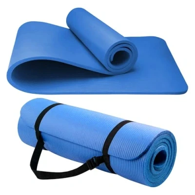 Image of Yoga Mat Unisex Non Slip Thick Foam Fitness Exercise (10mm) Comes with Carrying Strap Lightweight Home Gym Workout Equipment for Yoga, Pilates, Stretching, Gymnastics Training &amp; Camping