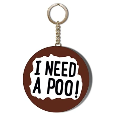 Image of Gift Insanity I NEED A POO 58mm LONG CHAIN KEYRING