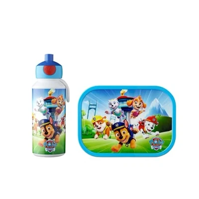 Image of Mepal Lunch Set Campus For Children with Pop up Drink Bottle &amp; Box School or On The Go BPA free 400 ml + 750 Paw Patrol Pups