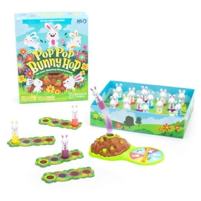 Image of Learning Resources Pop Bunny Hop, Ages 3 to 7, Board Games, Colour Matching Memory Game, Toys for Year Old Boys and Girls