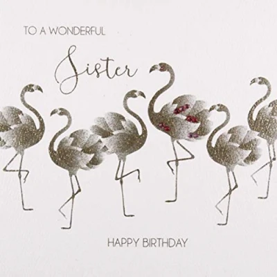 Image of To a wonderful Sister, Happy Birthday Handmade Greeting Card by Five Dollar Shake GS13