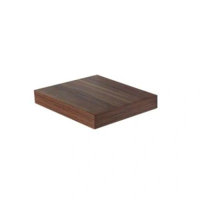 Image of Optimal Products HUDSON HIGH GLOSS FLOATING SHELVE SHELF SHELVES DISPLAY UNIT WALL MOUNTED STORAGE (Walnut, 240 X 235 38 MM)