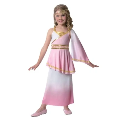 Image of amscan 9904479 Child Pink Roman Girl Venus Goddess Girls Fancy Dress Costume Age: 4 6 Years