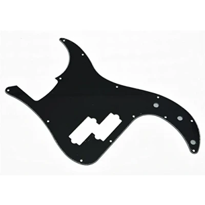 Image of KAISH 13 Hole P Bass Style Pickguard PB Scratch Plate for USA/Mexico Precision Black 3 Ply