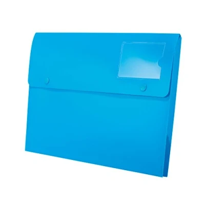 Image of Rexel Joy A5 Popper Wallet with Extra Cap Blissful Blue