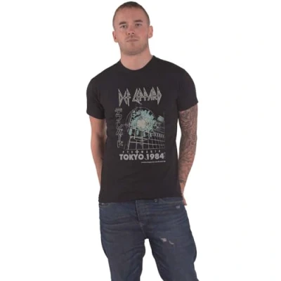 Image of Rock Off officially licensed products Def Leppard Tokyo Band Logo T Shirt S Black