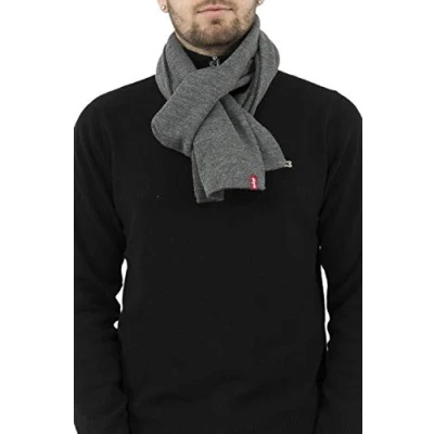 Image of Levi&#039;s® Men&#039;s 14152 11 Plain or unicolor Scarf Grey Gris (Medium Grey) One size