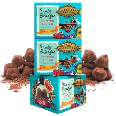 Image of Monty Bojangles Flutter Scotch 3 Gift Boxes Choose from 10 Flavours Cocoa Dusted Truffles, x 100g (Gift Pack 300g)
