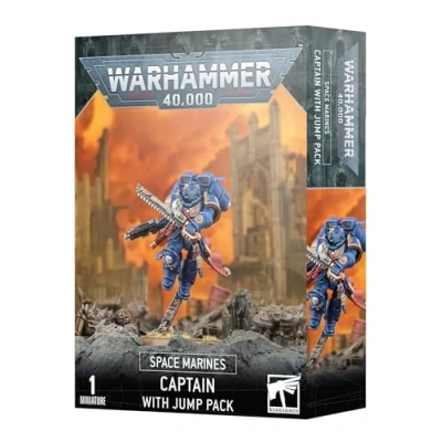 Image of Games Workshop Warhammer 40,000 Space Marines: Captain with Jump Pack (2023 Edition), Black