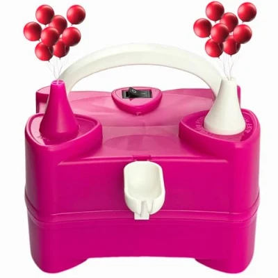 Image of Electric Balloon Pump, 220 240V 400W Portable Dual Nozzle Inflator, Air Pump for Wedding, Birthday, Party and Festival Decorations