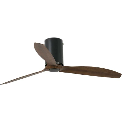 Image of Mini Medium Ceiling Fan Wood, Matt Black Optional LED Light Sold Separately