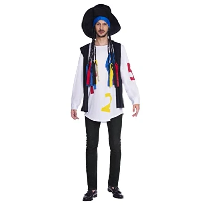Image of Amscan 9906857 Men&#039;s 1980&#039;s Pop Icon Adults Fancy Dress Costume Size: Medium