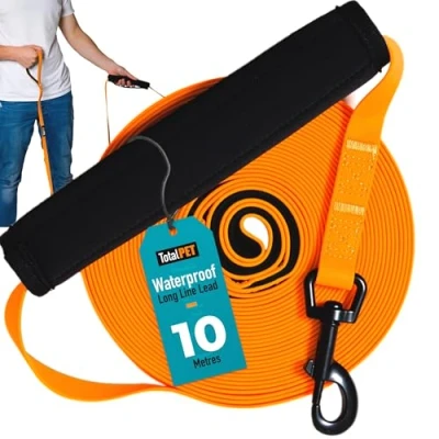 Image of Total Pet Training Lead for Dogs, Waterproof Long Line Recall &amp; Obedience Extra Dog Suitable all Sized Dogs (10m)