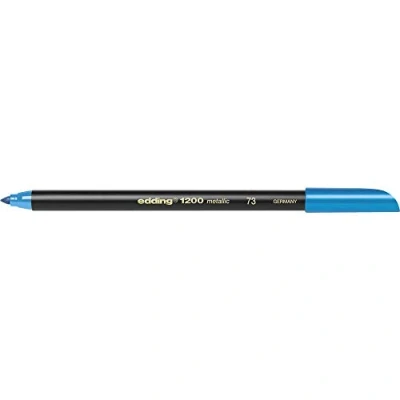 Image of edding 1200 metallic colour pen blue 1 round nib 3 mm single