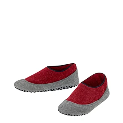 Image of FALKE Unisex Kids Cosy Slipper K HP Wool Grips On Sole 1 Pair Grip socks, Pink (Red Pepper 8074), 9 10