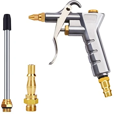 Image of Air Blow Gun with Soft Flow Nozzle, Compressor Accessory Tools Blowing Nozzle Gun, Pneumatic Dust for Car Engine, Computer, Precise Instrument
