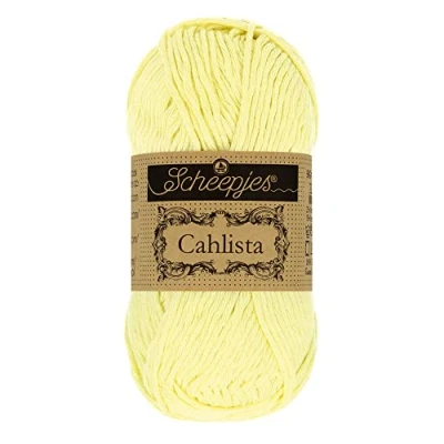 Image of Scheepjes Cahlista 100 Lemon Chiffon Yarn 1x50g