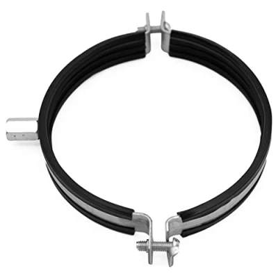Image of H&amp;C VENT Duct Pipe Clamp Hose with Rubber Sealing Insert │Air Ventilation Mounting Bracket│Round Ducting Exhaust Holder│For Metal Plastic PVC Aluminium and Draining pipes (Ø 315 mm / 12.4&quot;)