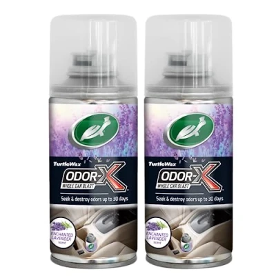 Image of Turtle Wax 54090 Odor X Whole Car Blast New Experience Air Freshener &amp; Remover Bomb Removes Unwanted Odors for up to 30 Days Lavender Scent (2 Pack)