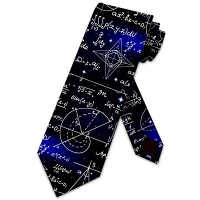 Image of Hongfacai Men&#039;s Ties Business Necktie for Men Physical Science Equations Fashion Neck Tie Slim Skinny Xmas Wedding Formal Party (145 x 8 cm)