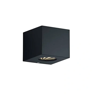 Image of Reality Leuchten Angular LED outdoor wall light Cordoba, black