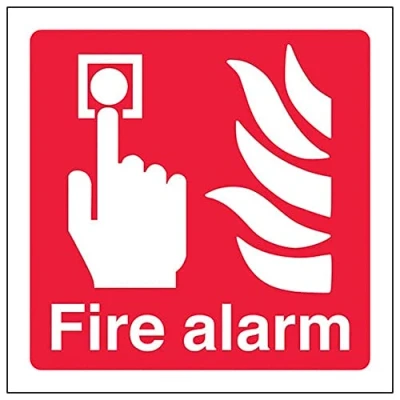 Image of V Safety Eco Friendly Fire Equipment Alarm Logo 100 X 100mm