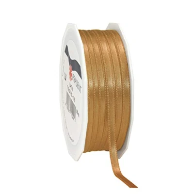 Image of Präsent Satin Ribbon Gold 6 mm Width, 50 m Length