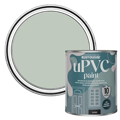 Image of Rust Oleum Green uPVC Door and Window Paint In Gloss Finish Chalk 750ml