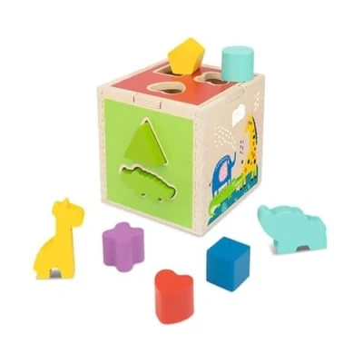 Image of Tooky Toy Wooden Animal Shape Sorter