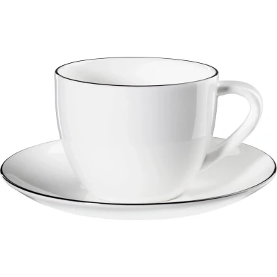 Image of ASA Selection Cup and Saucer A Table Ligne Noire 250 ml