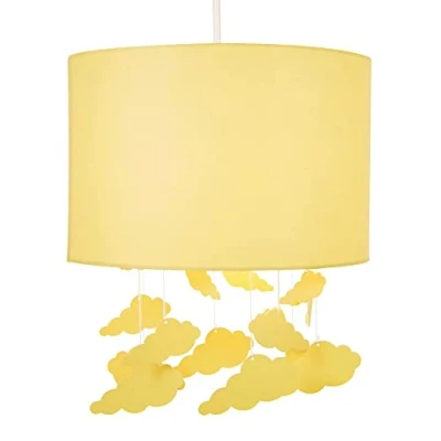 Image of Litecraft Glow Light Shade 30cm Easy Fit Clouds Mobile Lampshade Ochre