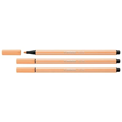 Image of STABILO Pen 68 Felt Tip Pens Pack of 3 Light Orange