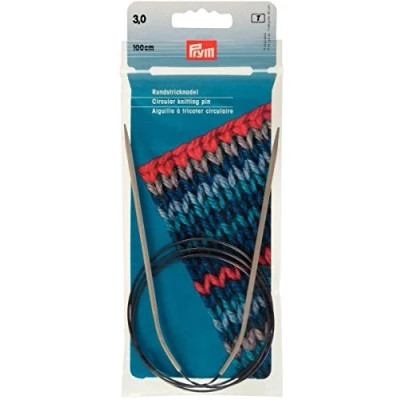 Image of Prym Circular Knitting Needle, Aluminium, Grey, 3 mm