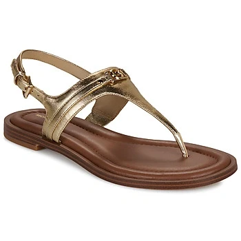 Image of Michael Kors Mandy Tbar sandals, Women&#039;s, Size: 5, Pale gold shoes