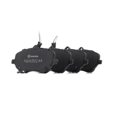 Image of E172596 brake pad set BREMBO P 61 119 incl. wear warning contact with caliper screws, anti squeak plate accessories CITROËN: C5 3