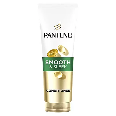 Image of Pantene Pro V Smooth &amp; Sleek Hair Conditioner, 2x The Nutrients In 1 Use, 350ML