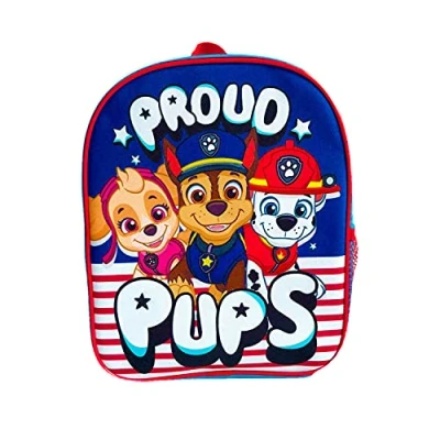 Image of Paw Patrol Proud Pups Children&#039;s Character Premium Backpack School Bag w Side Pocket Boys Girls
