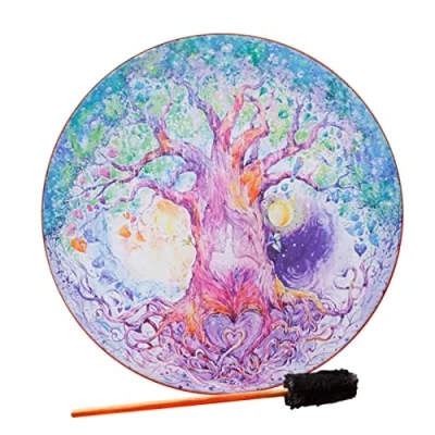 Image of LOVOICE Shamanic Drum Love Tree Drum,Decoration Hand Shaman Musical Instruments Drums